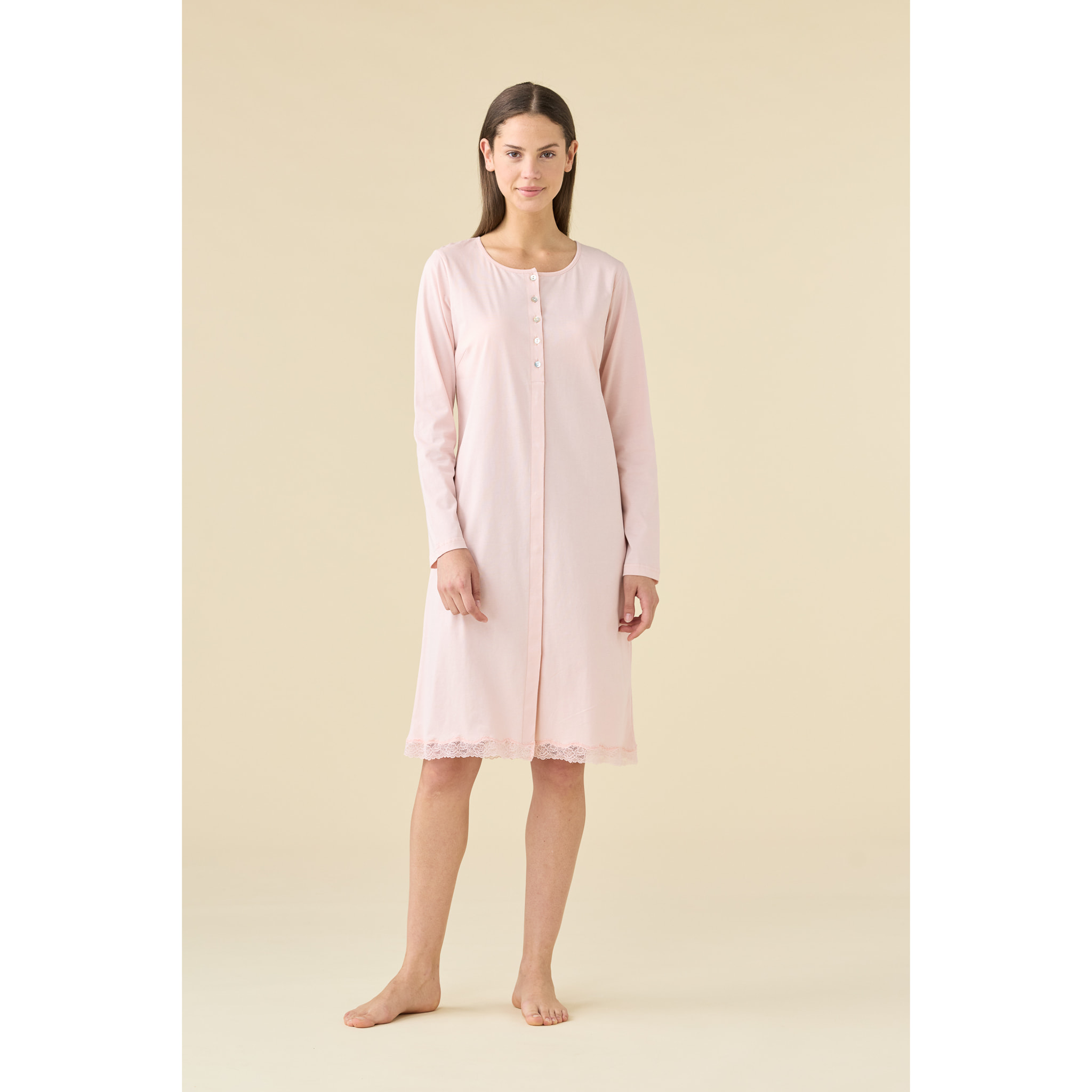 Camicia da notte donna estiva in cotone articolo essential. Noidinotte