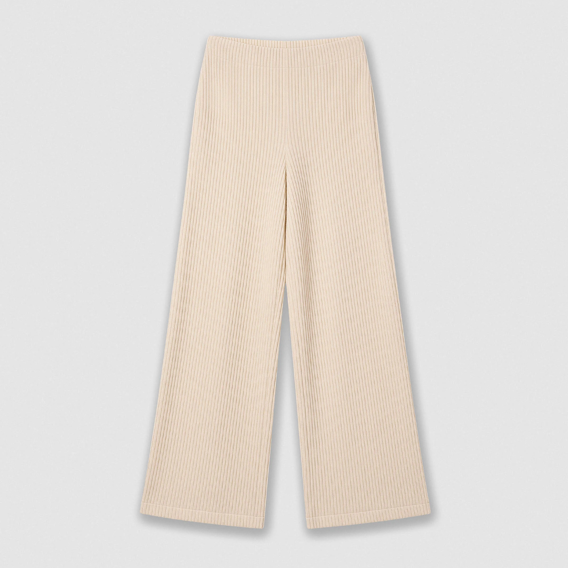 Set jersey pantalón canalé beige