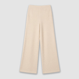 Set jersey pantalón canalé beige