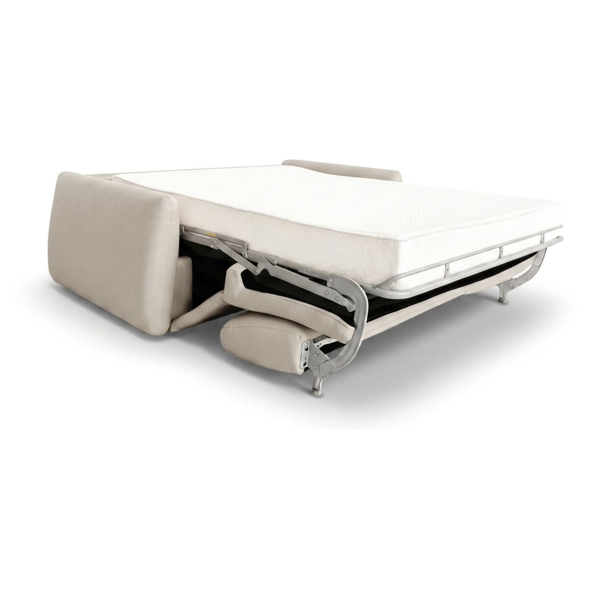 Canapé lit convertible express "Aurelie" - Matelas 18 cm - Couchage 140 cm - 3 places - Beige