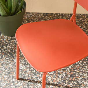 Chaise de jardin empilable acier et plastique (lot de 2) LIVA