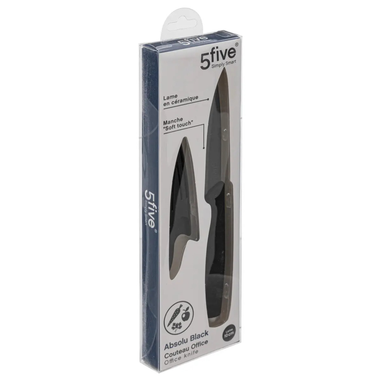 Couteau d'office céramique "Absolu Black" lame 10cm
