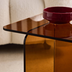Table basse carrée verre trempé GLINTZ