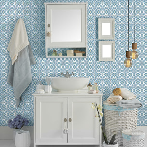 Stickers muraux - Sticker Mural Carrelage adhésif Cuisine Salle de Bain - 60 STICKERS CARRELAGES AZULEJOS CATANIA