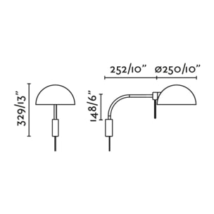 DOMINICA Lampe applique bras murale beige