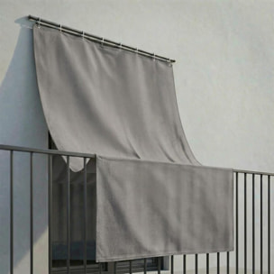 Tenda da sole a caduta impermeabile per esterno con occhielli, telo parasole resistente ai raggi UV e intemperie, protegge da luce e calore, aumenta privacy su balcone e terrazzo, facile da installare, tessuto in poliestere durevole e lavabile