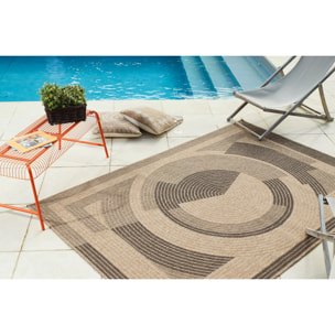 Nature - tapis effet jute noir