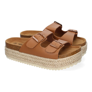 Sandalia de Plataforma para Mujer, Cómodas y Elegantes, Forradas de Yute