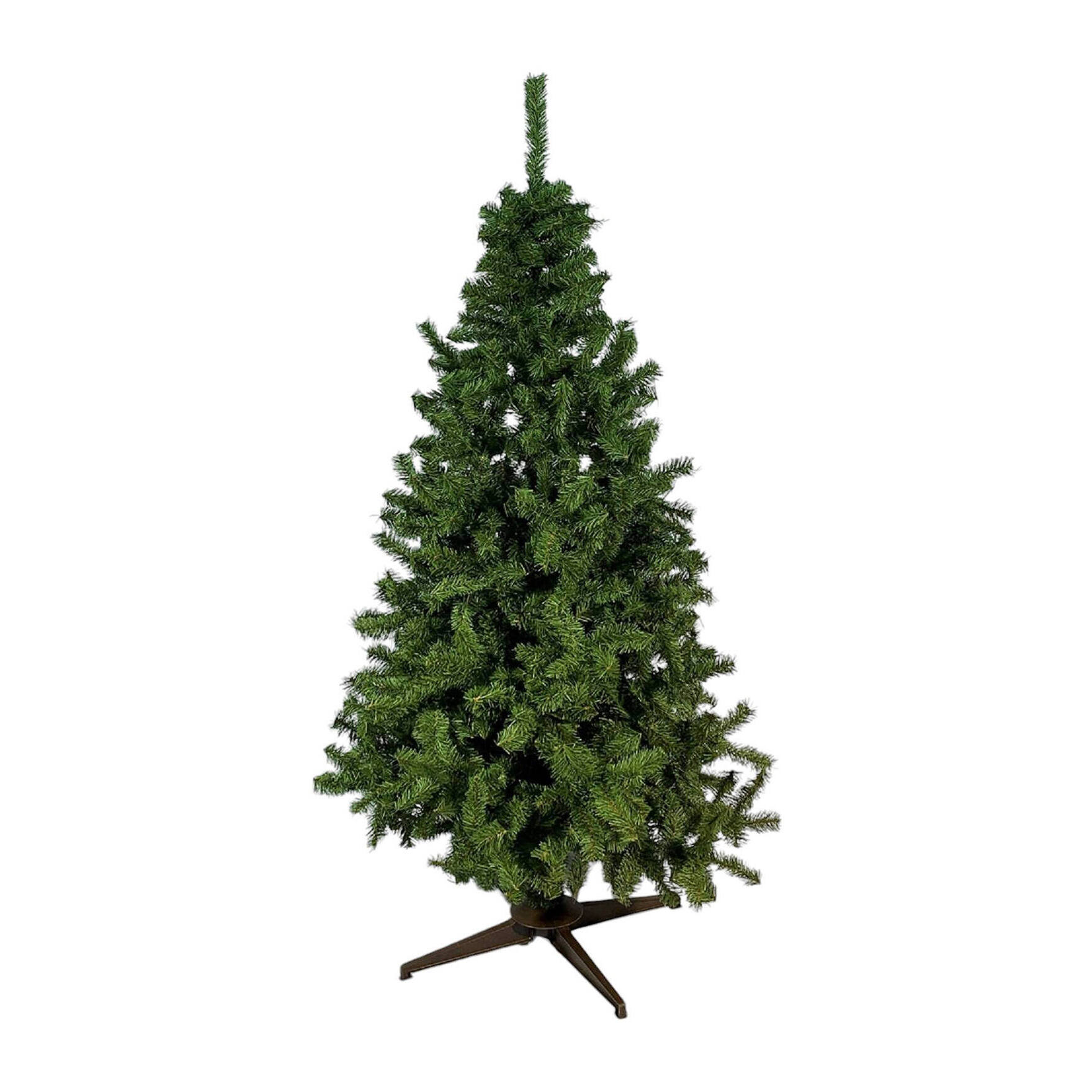 Albero di Natale 150 cm Tinsel, Pino artificiale, Albero effetto reale, Alberello natalizio, Made in Italy, 100x100 h150 cm, Verde