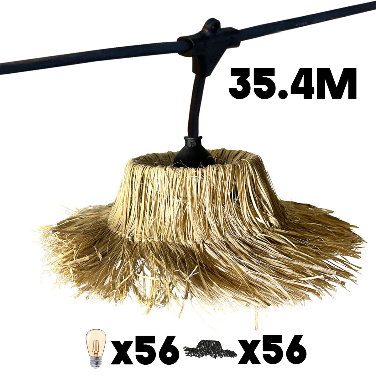 Guirlande connectable TAHITI 56 ampoules E27 35.4M