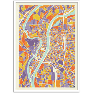 Affiche - Lyon Rainbow map - Muzungu