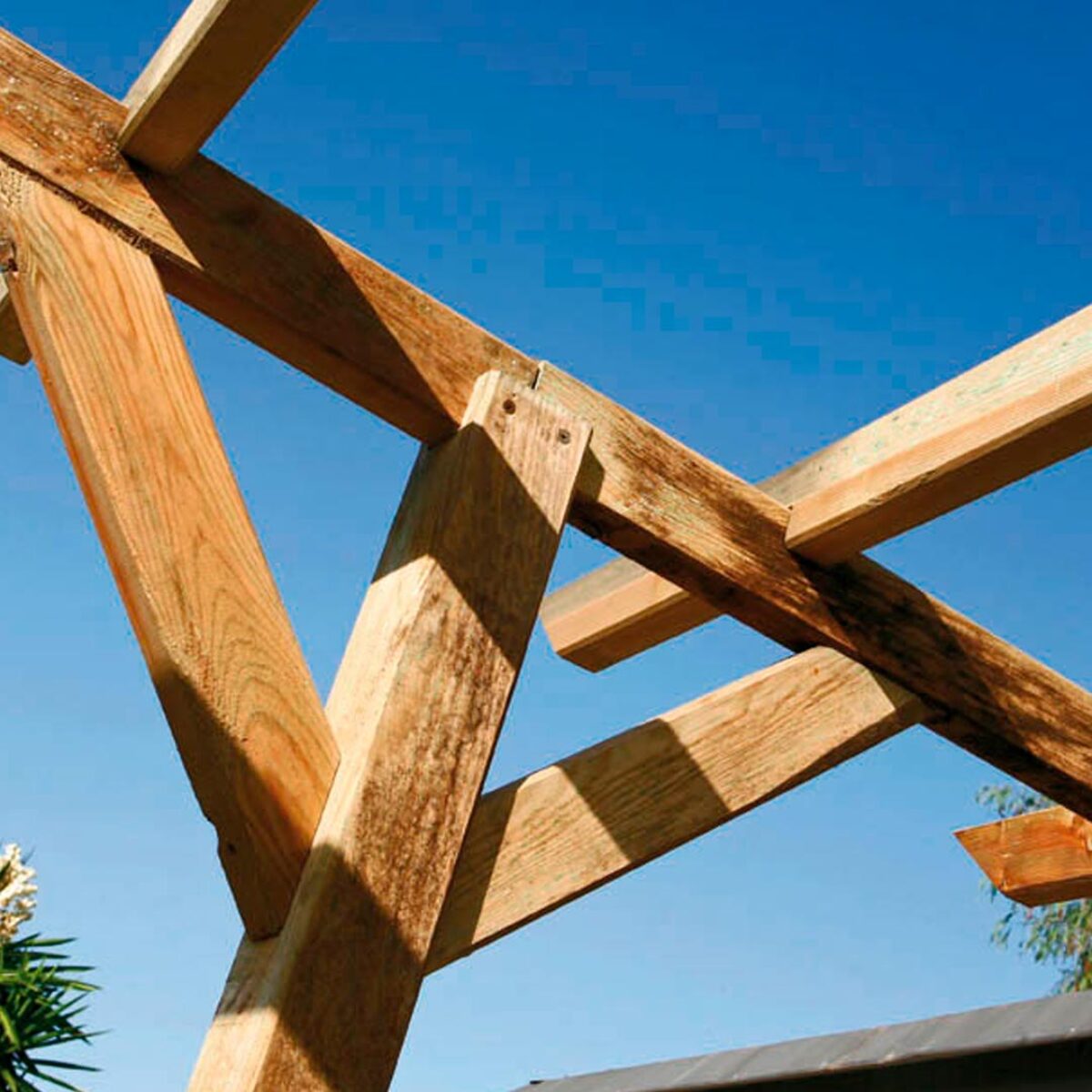 Kit Pérgola Madera 4x3.6x2.4 M + Postes 12x12
