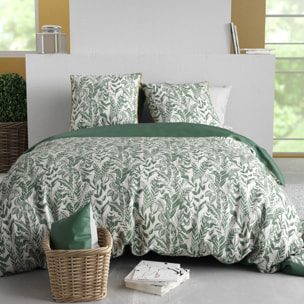 Parure housse de couette imprimé 100% coton - mangrove