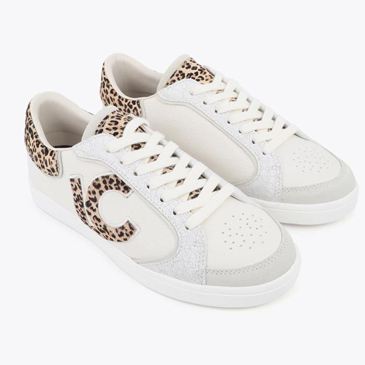 Scarpa sportiva con logo in tessuti abbinati e dettagli in pelle