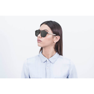 Gafas de sol OCEAN SAN MARINO - Negro mate con patillas de metal dorado y / Plana ahumada