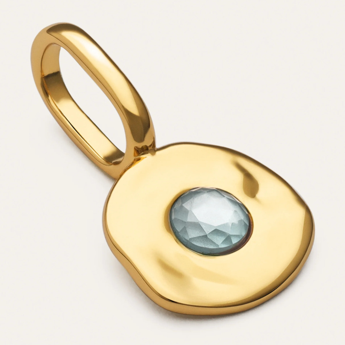 Charm Mini Birthstone Plata Baño Oro