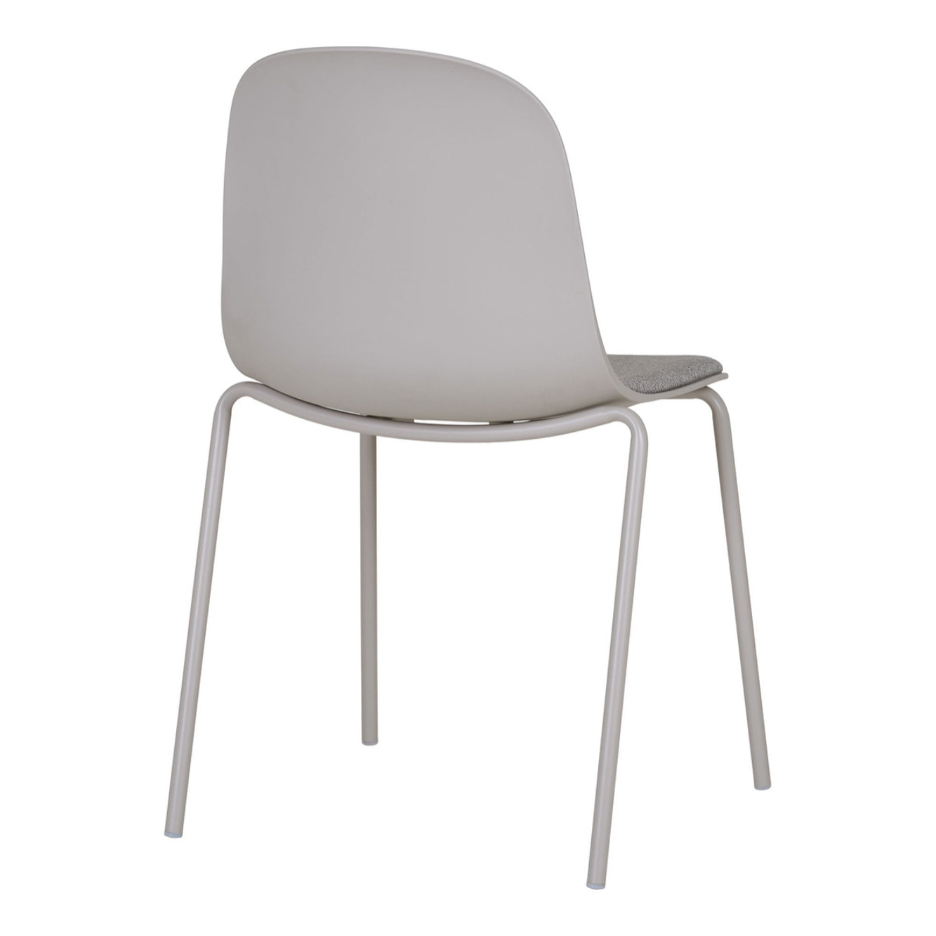 Set 2 sedie da pranzo Madalena in Grigio Chiaro con Gambe Grigie
