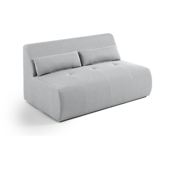 Onyx - canapé droit 2 places - en tissu mailles 3D - Gris clair