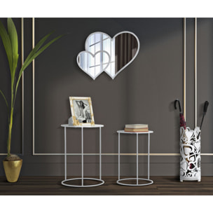 TAVOLINETTI WHITE HARTS COPPIA CM Ø 43X60-38X55