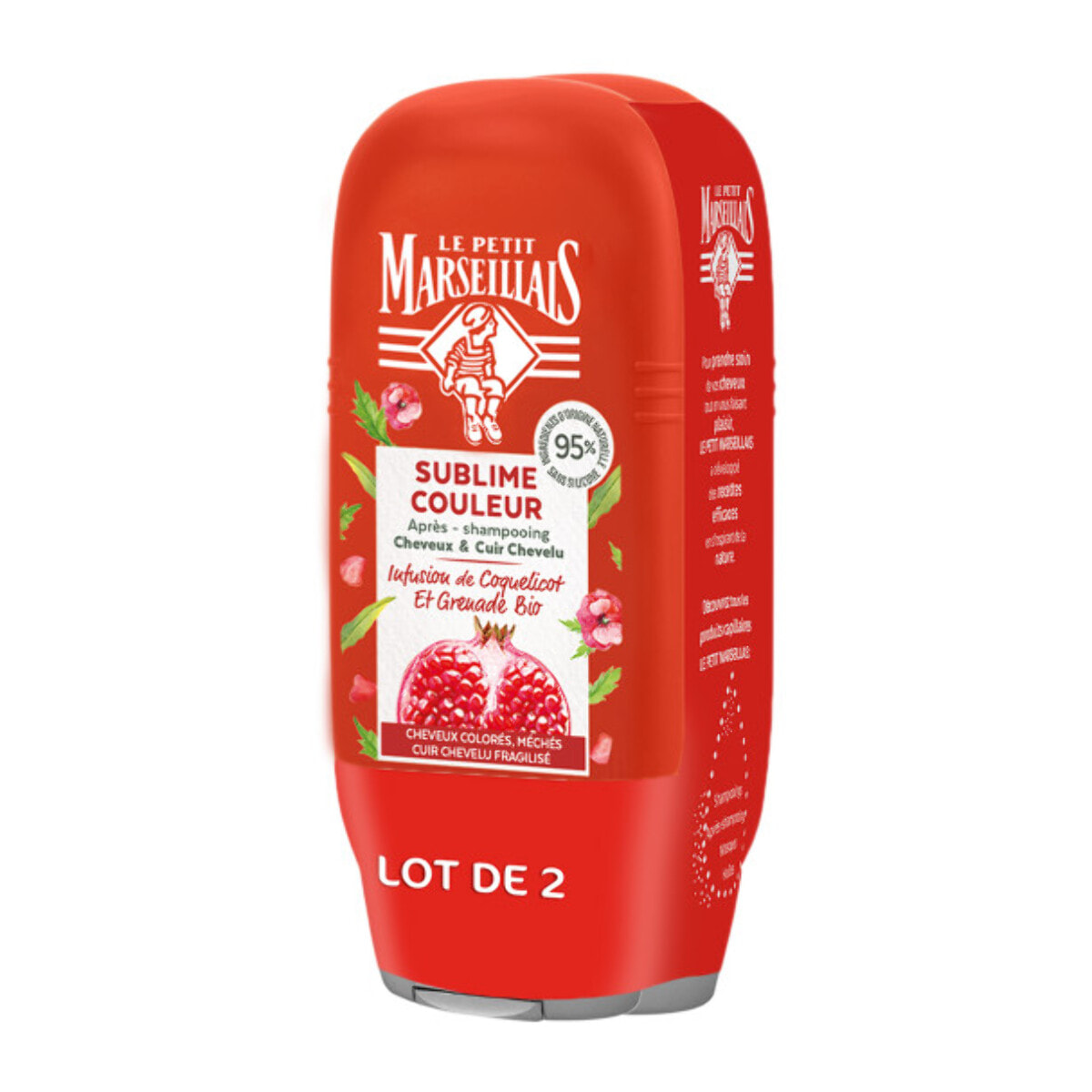 Pack de 3 - Le Petit Marseillais Après Shampooing 2x200Ml Sublime Couleur