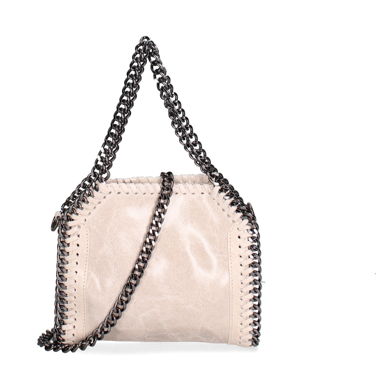 Borsa a mano da donna Made in Italy - Modello Zefira Chic - Pelle scamosciata stampata - 23.0 x 20.0 x 7.0 cm
