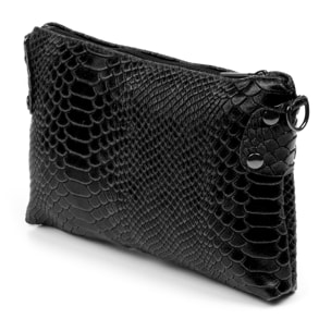 Savina Borsa a tracolla Donna. Pelle autentica Camoscio Stampa Serpente