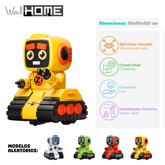 Well home coche robot de fricción h.12cm en color aleatorio en verde o rojo o blanco o naranja