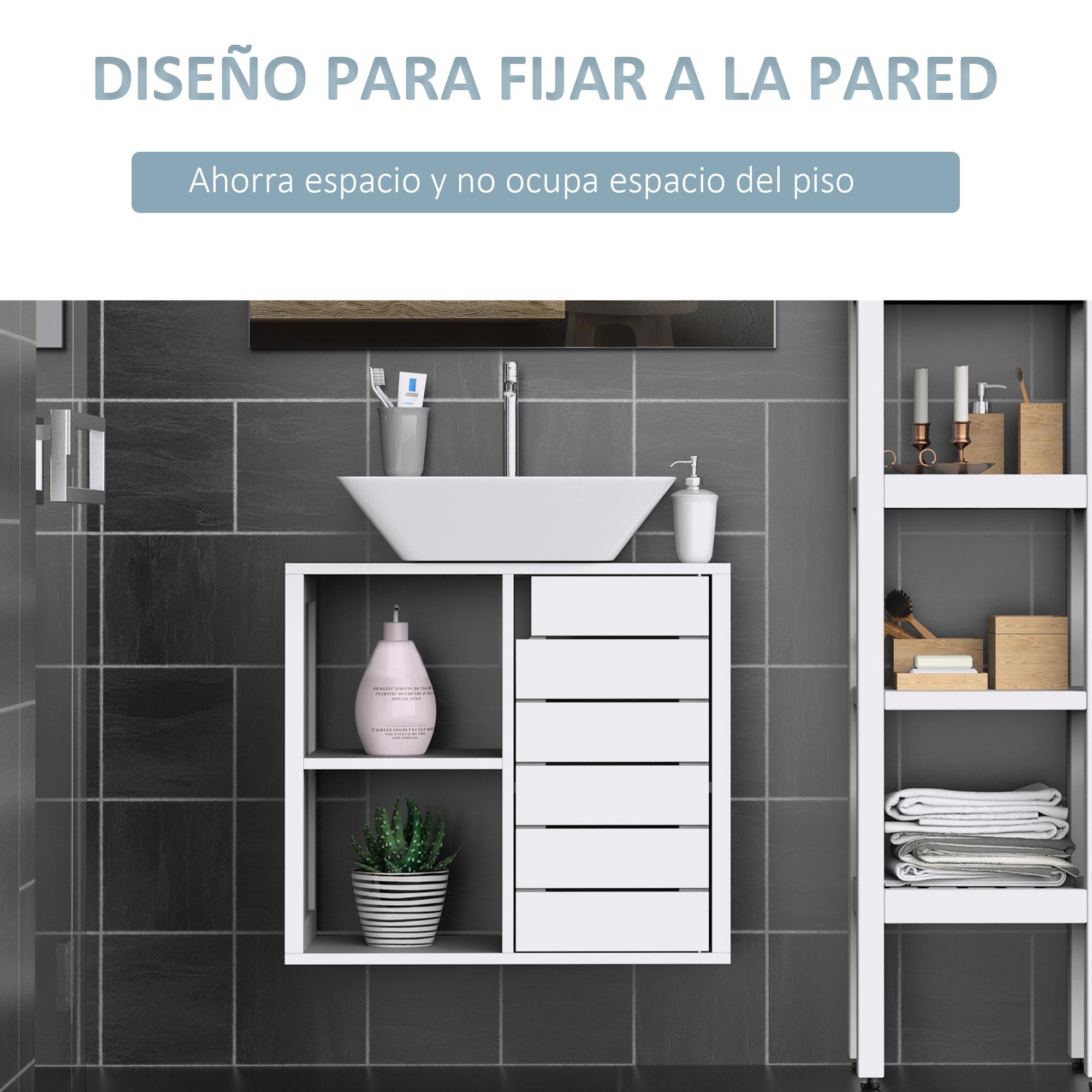 Armario Bajo para Lavabo con Armario 60x30x54cm Blanco