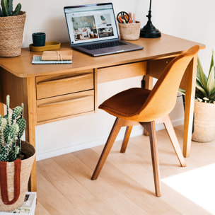 Chaise "Baya" en hêtre 48x55cm ambre
