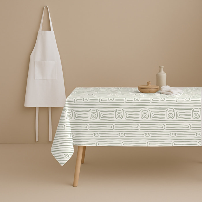 Naturals - Mantel de Tela Estampado - Antimanchas - 100% Algodón - Half panamá - Chicago