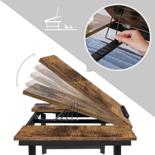 Tavolino pieghevole porta laptop in bambù stile industriale