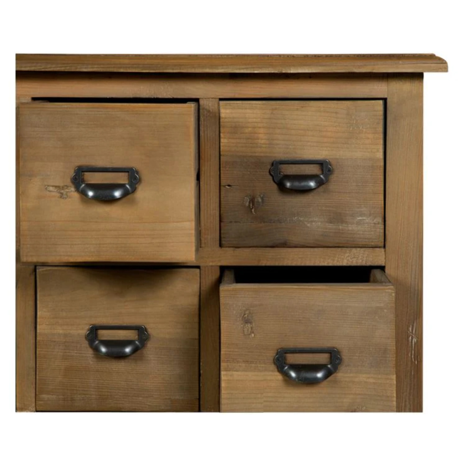 Buffet en bois recyclé 18 tiroirs - Miramas