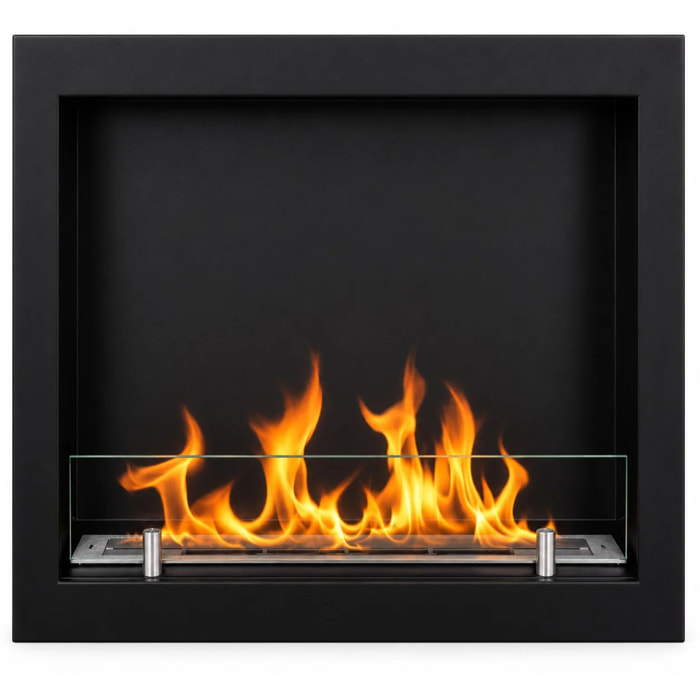 Furore 60 - Camino a Bioetanolo da Incasso 60x55x15 cm con Bruciatore 1,5lt in Acciaio