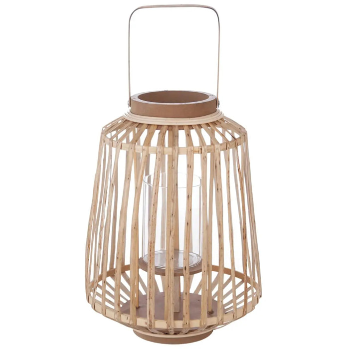 Lanterne "Rattan" - saule tressé H35 cm