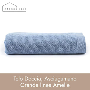 INTRECCI HOME Telo Doccia, Asciugamano Grande in Puro Cotone 500 g, , Morbidezza Extra, Assorbenza Superiore, Elegante e Durevole,