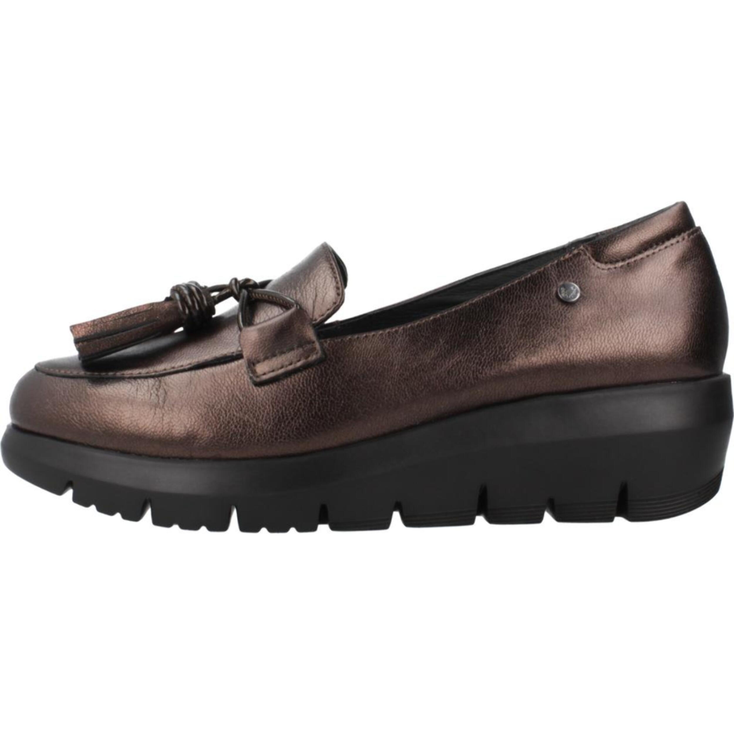 Zapatos Confort Mujer de la marca STONEFLY  modelo PLUME 19 LAMINATED LTH BRONCE