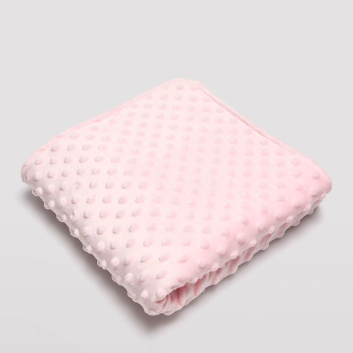 Copertina per neonato a pois rosa