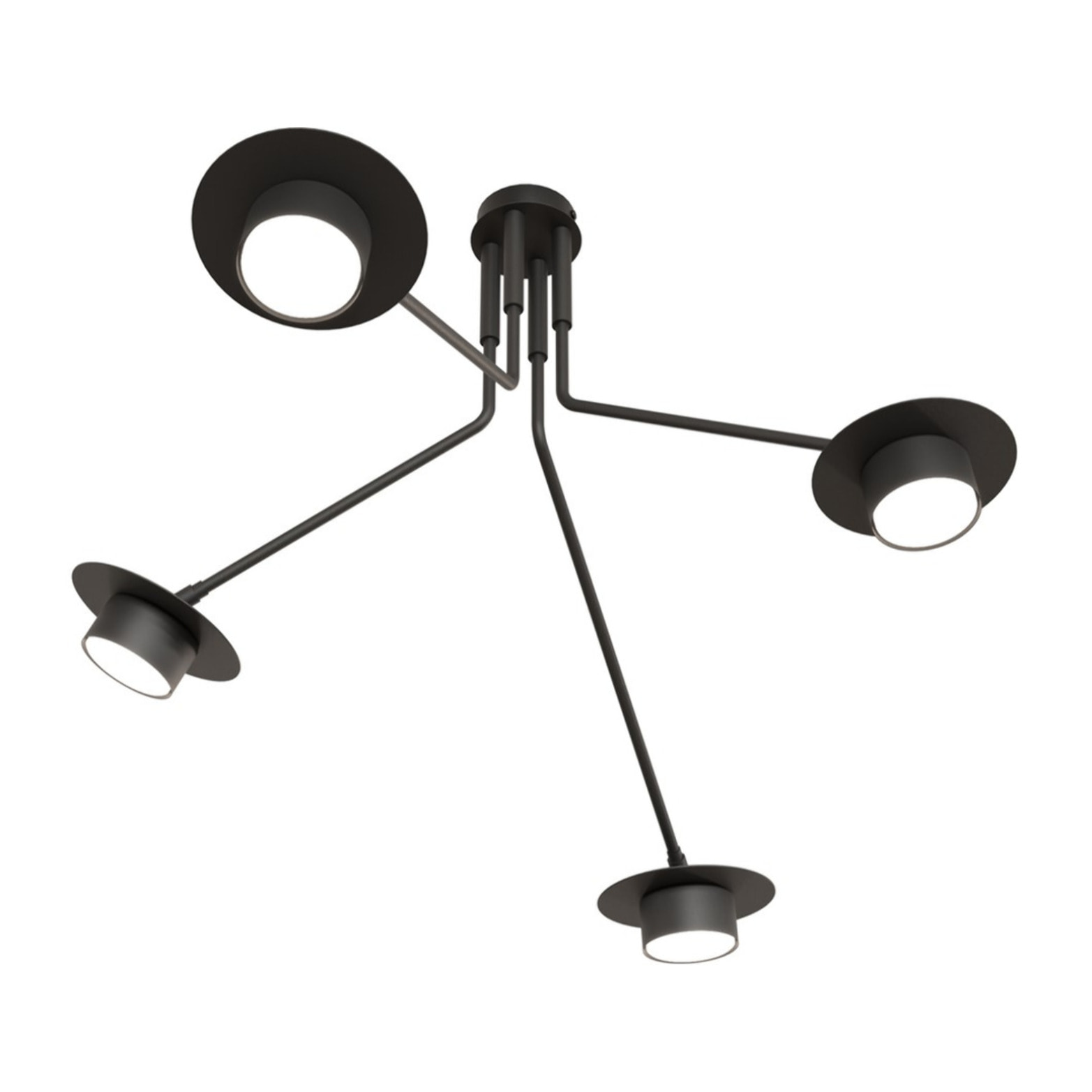 Lampada a sospensione MIZU in acciaio nero opaco