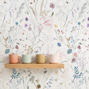 Carta da parati Fiori colori pastello con Peonie