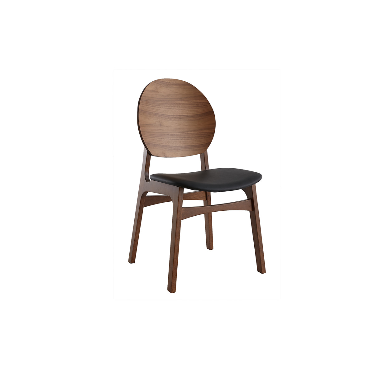 Chaises noires et bois foncé (lot de 2) ELTON