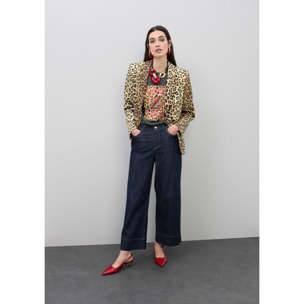 Maglietta con stampa leopardata LOVE LOLA