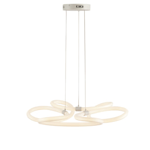 Lampadario a sospensione HEAVEN bianco in metallo con diffusore in acrilico 90 W 4000 K (luce naturale)