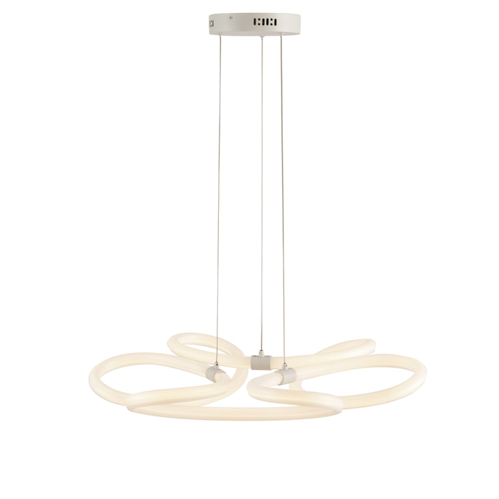 Lampadario a sospensione HEAVEN bianco in metallo con diffusore in acrilico 90 W 4000 K (luce naturale)