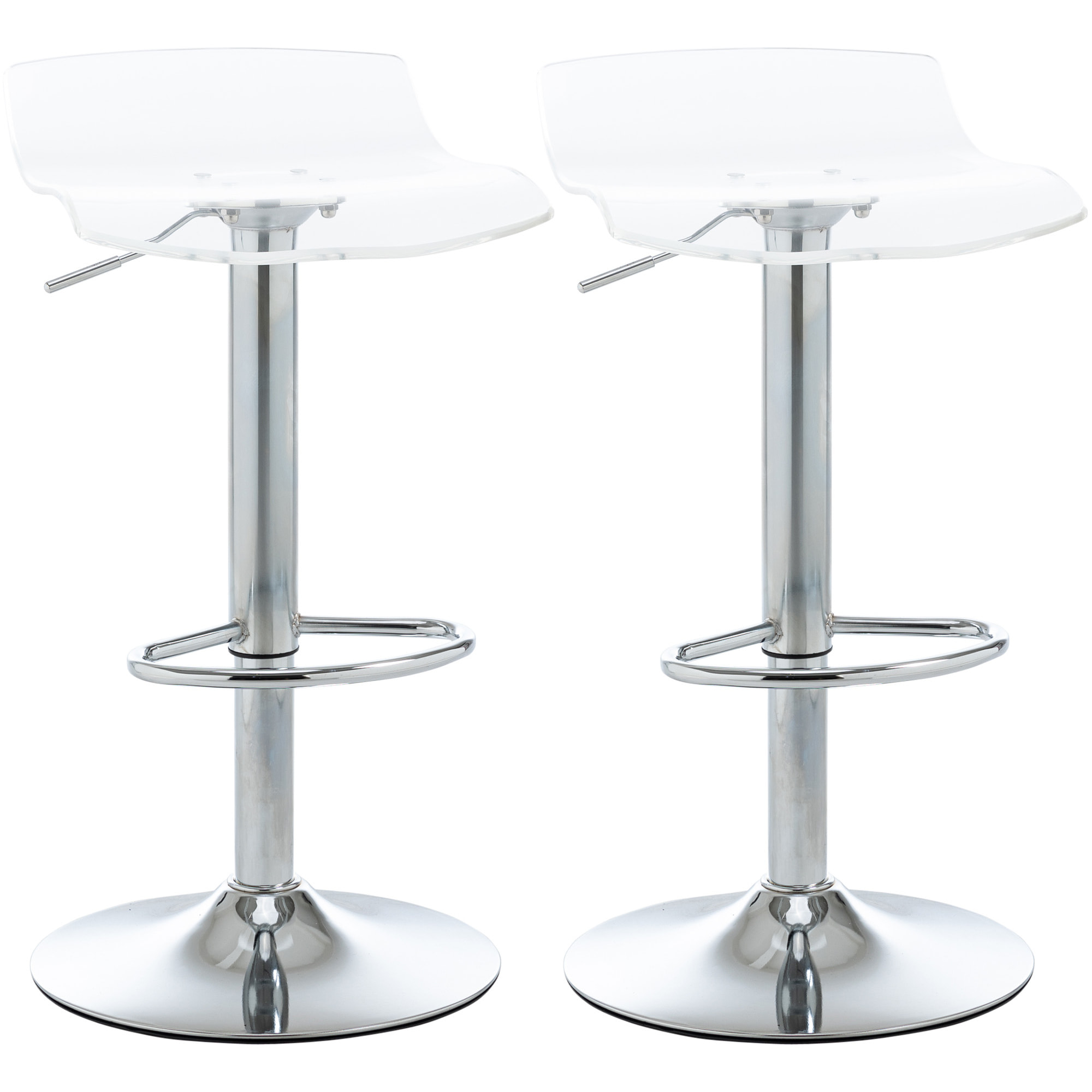 Lot de 2 tabourets de bar – Réglables et pivotants – Design contemporain