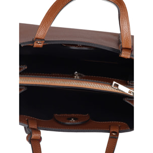 Borsa a mano da donna Made in Italy - Modello Novara Ultra - 100% pelle - 28.0 x 21.0 x 12.0 cm