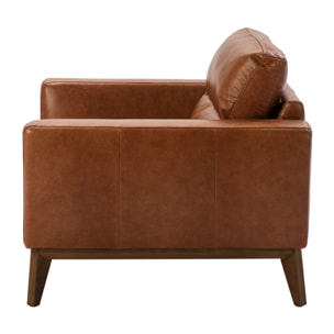 Sillón de piel de vacuno 102x96x86cm
