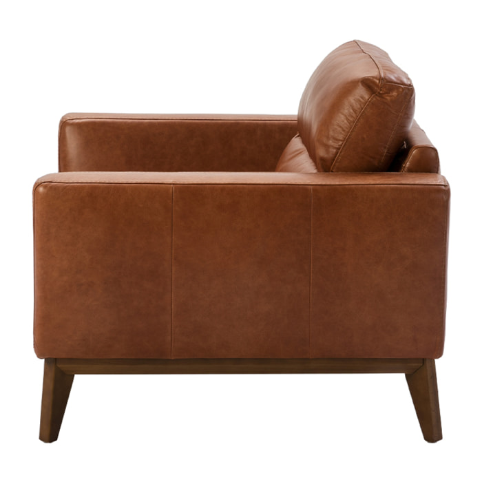 Sillón de piel de vacuno 102x96x86cm
