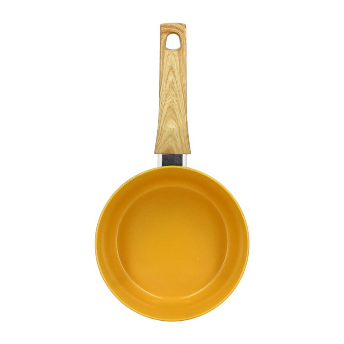 Casserole 18cm avec revêtement céramique jaune - tous feux COLORAMA