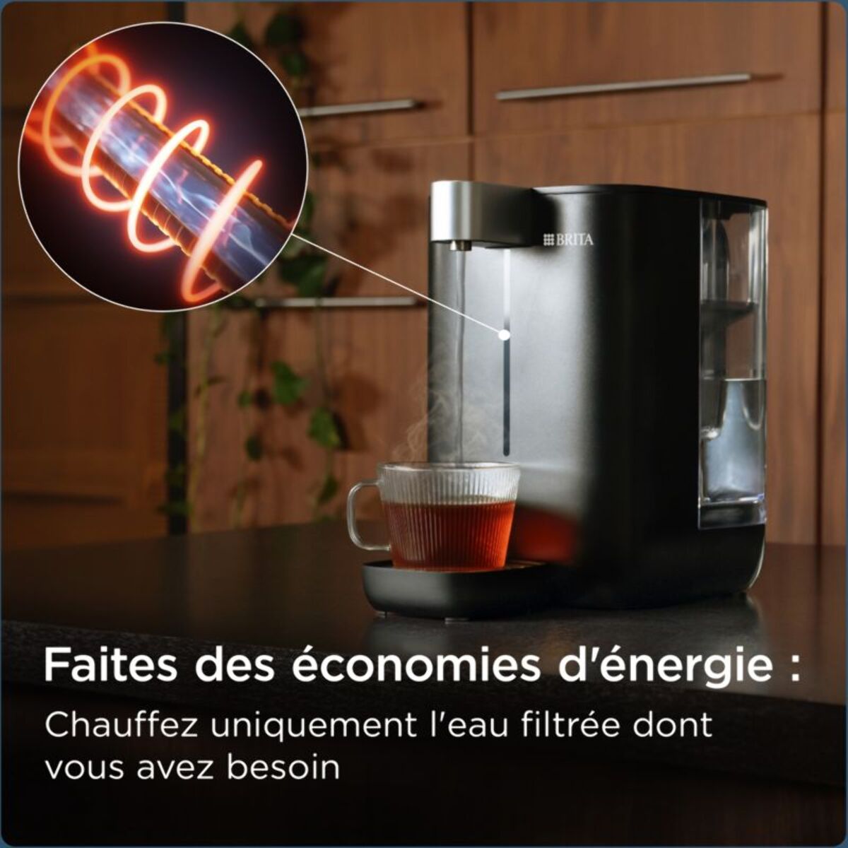 Fontaine à eau BRITA CUBE (4.0 L) technologie UV-C & filtre à eau MAXTRA PRO Expert anti-tartre