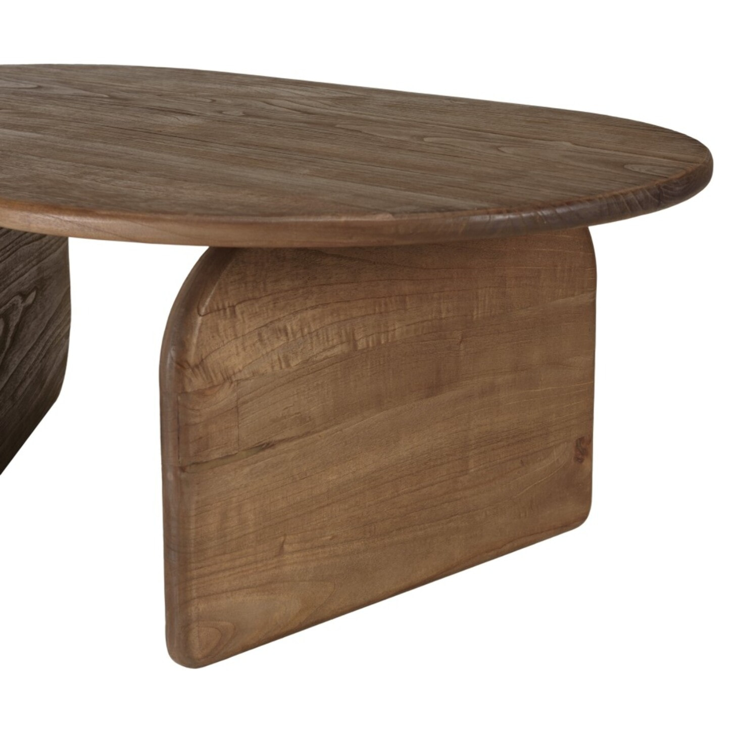 ROMY - Table basse 140cm forme organique en bois de mindi